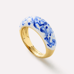 [Ana Luisa] Wrenley Marble Blue Enamel Ring - The Pink Pineapple 850
