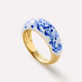 [Ana Luisa] Wrenley Marble Blue Enamel Ring - The Pink Pineapple 850