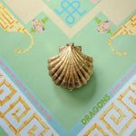 Antique Gold Scallop Shell Dice Catchall Dish - The Pink Pineapple 850