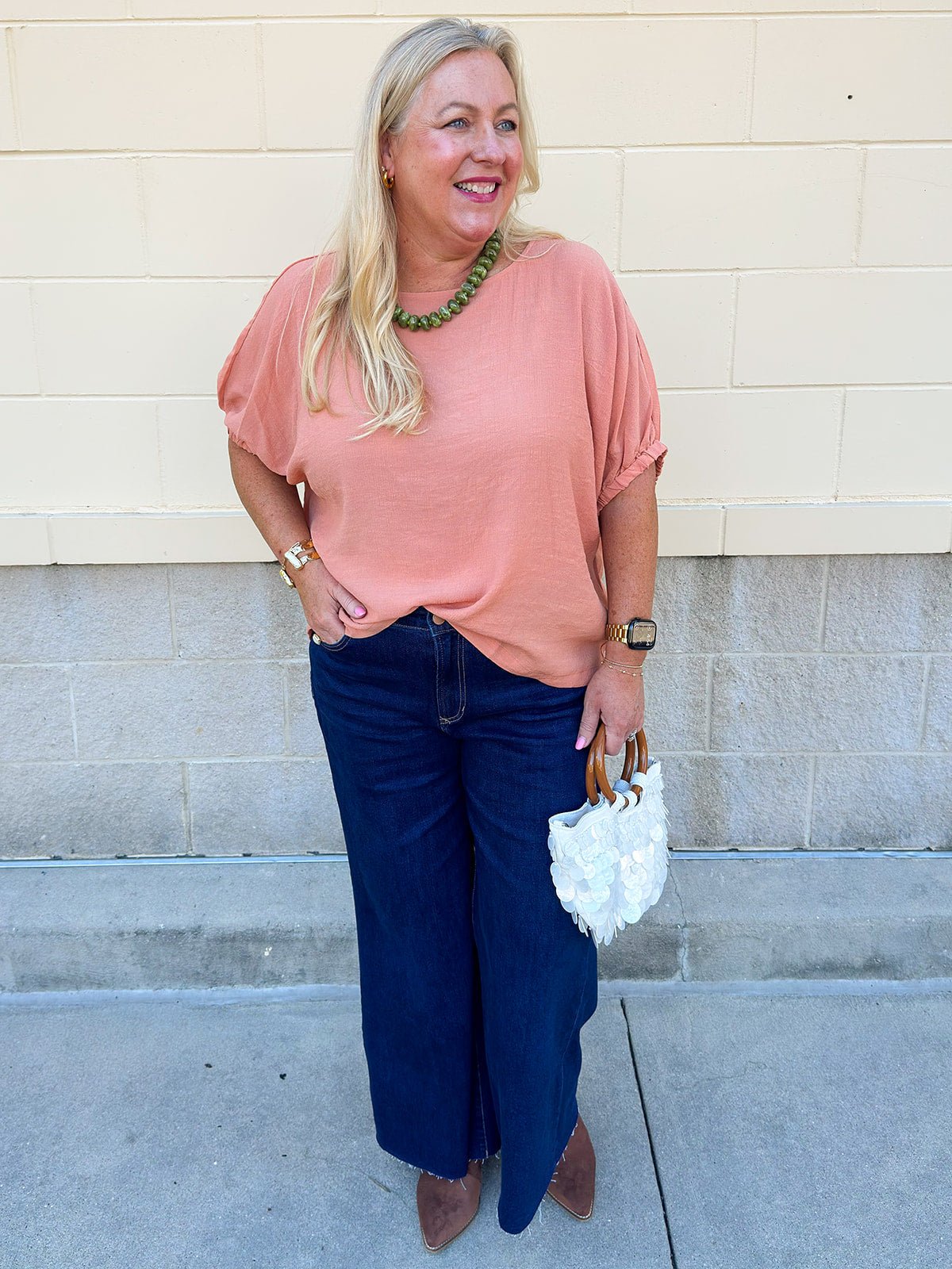 Apricot Allure Top - The Pink Pineapple 850