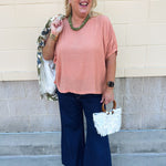 Apricot Allure Top - The Pink Pineapple 850
