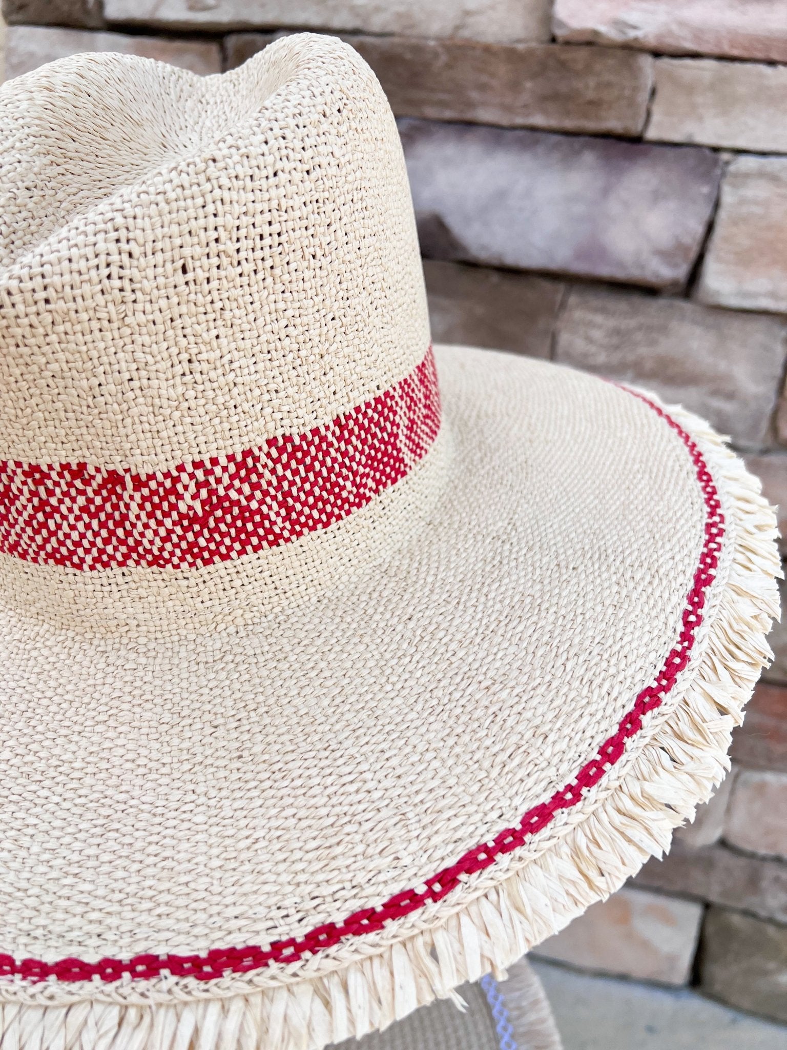 Ari Straw Hat in Red - The Pink Pineapple 850