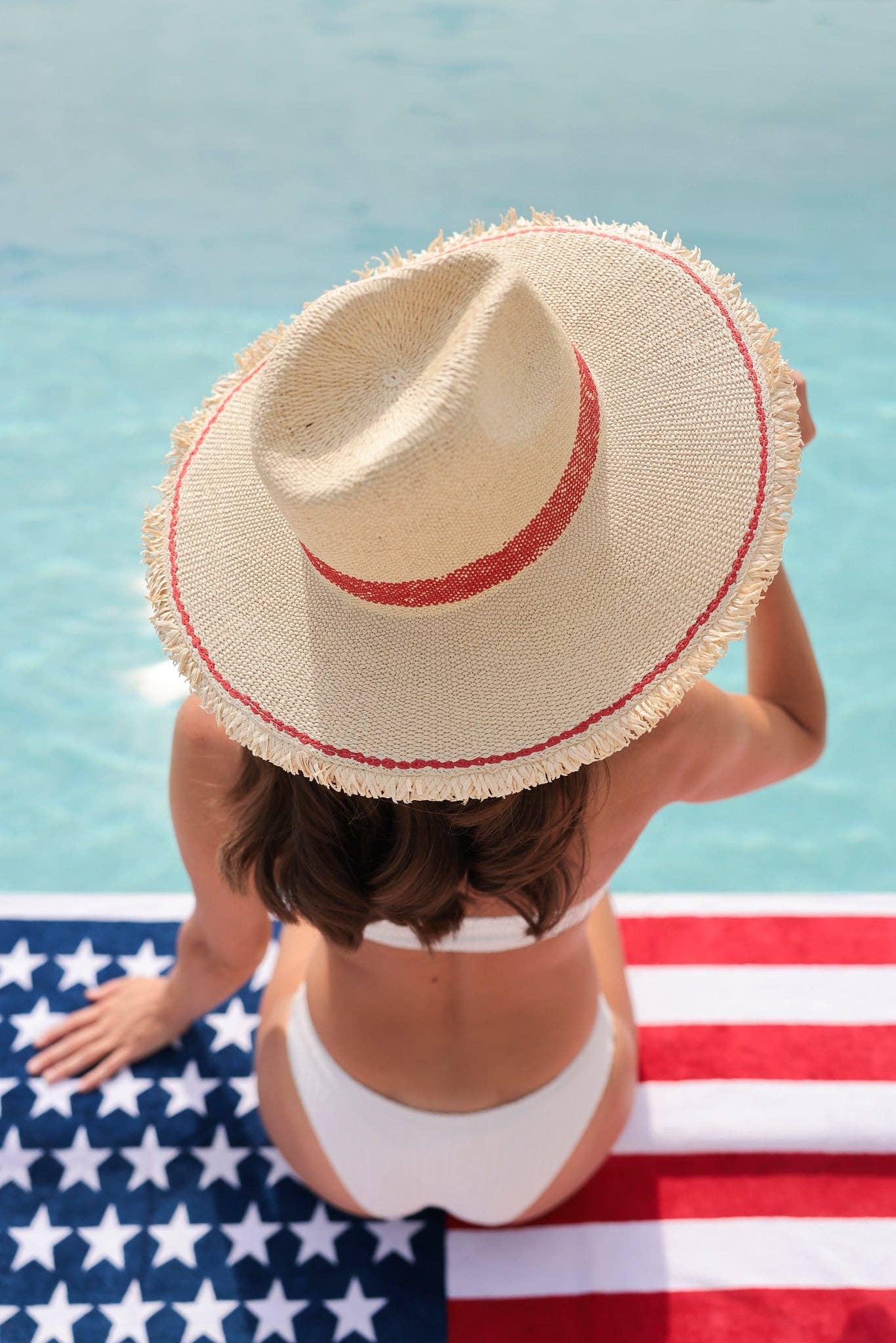 Ari Straw Hat in Red - The Pink Pineapple 850