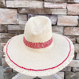 Ari Straw Hat in Red - The Pink Pineapple 850