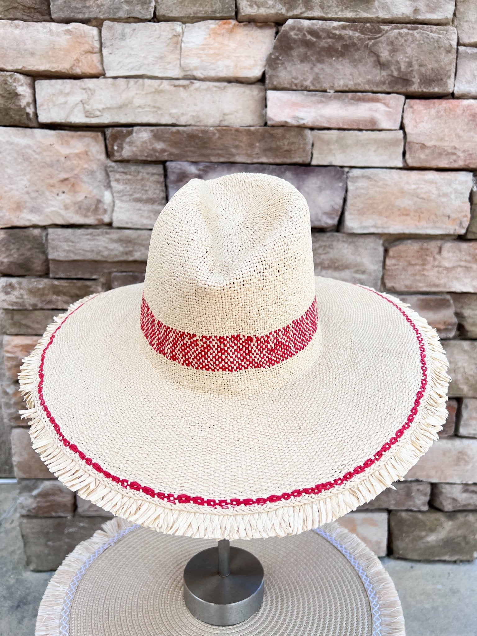 Ari Straw Hat in Red - The Pink Pineapple 850