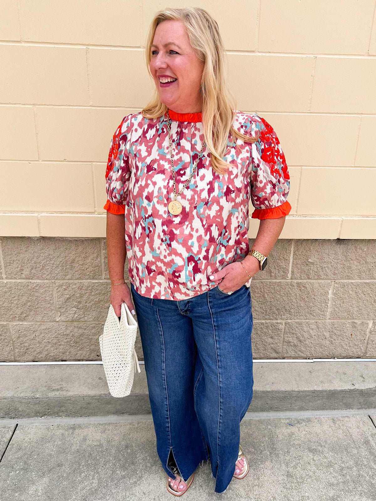 Artful Impression Printed Top - The Pink Pineapple 850