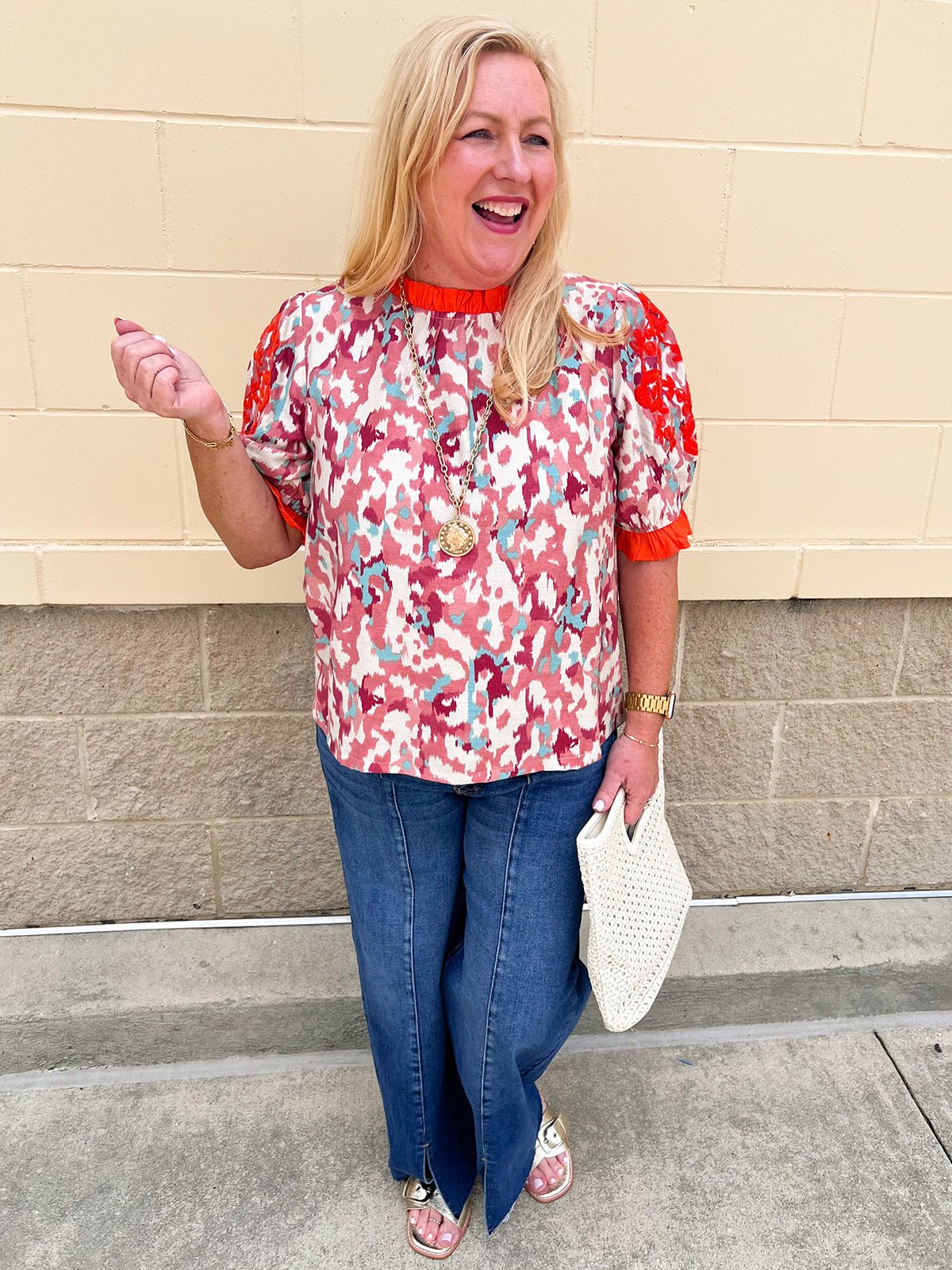 Artful Impression Printed Top - The Pink Pineapple 850