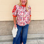 Artful Impression Printed Top - The Pink Pineapple 850