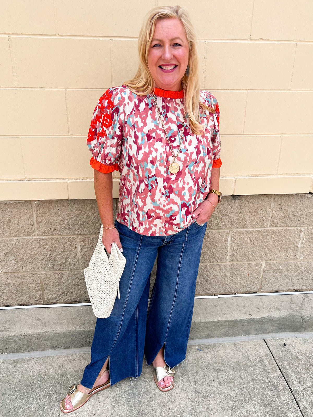 Artful Impression Printed Top - The Pink Pineapple 850