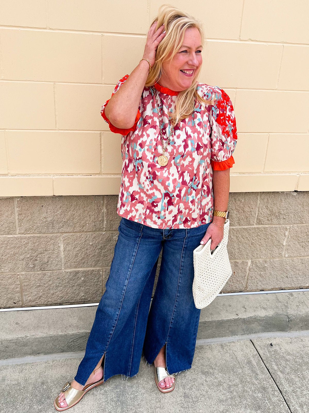 Artful Impression Printed Top - The Pink Pineapple 850