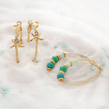 Asbury Beaded Hoop Earrings - EGE2BGCSD - The Pink Pineapple 850