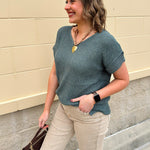 Ash Jade Center Seam Sweater - The Pink Pineapple 850