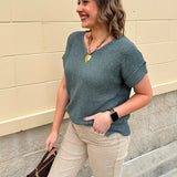 Ash Jade Center Seam Sweater - The Pink Pineapple 850