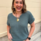 Ash Jade Center Seam Sweater - The Pink Pineapple 850