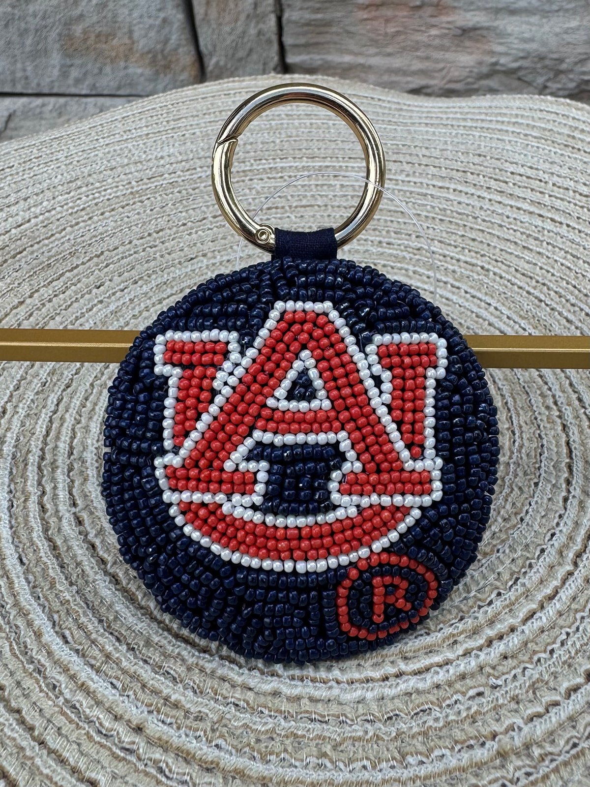 Auburn Beaded Keychain - The Pink Pineapple 850