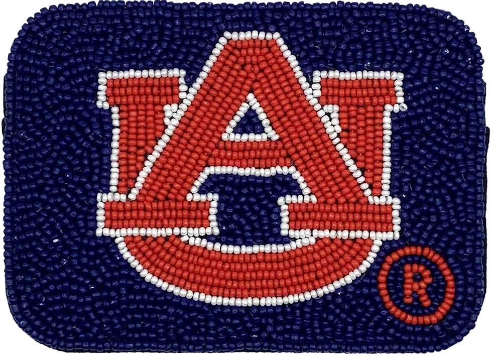 Auburn Navy Beaded Credit Card Holder - The Pink Pineapple 850