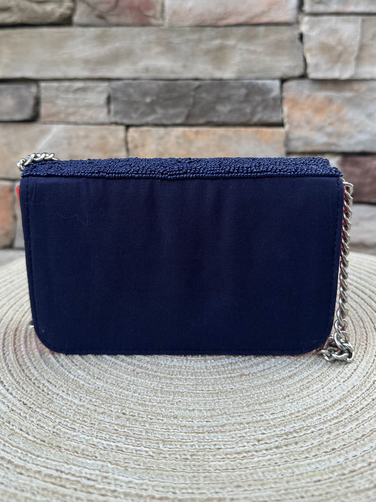 Auburn Navy Beaded Crossbody Mini Bag - The Pink Pineapple 850