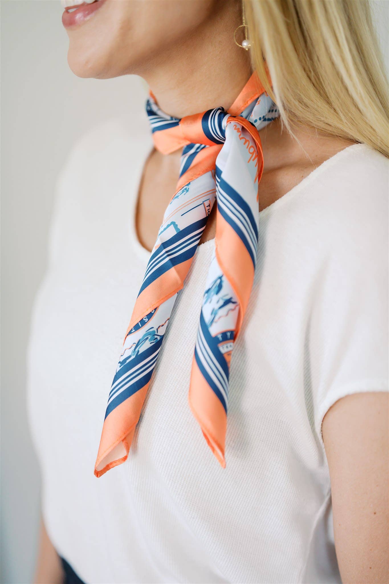 Auburn Tiger Pride Square Silk Scarf - The Pink Pineapple 850