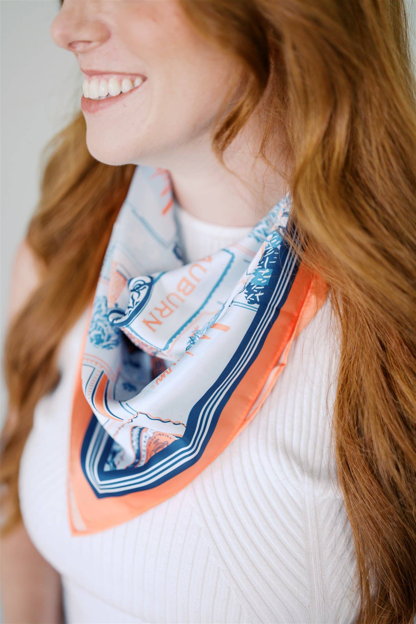 Auburn Tiger Pride Square Silk Scarf - The Pink Pineapple 850