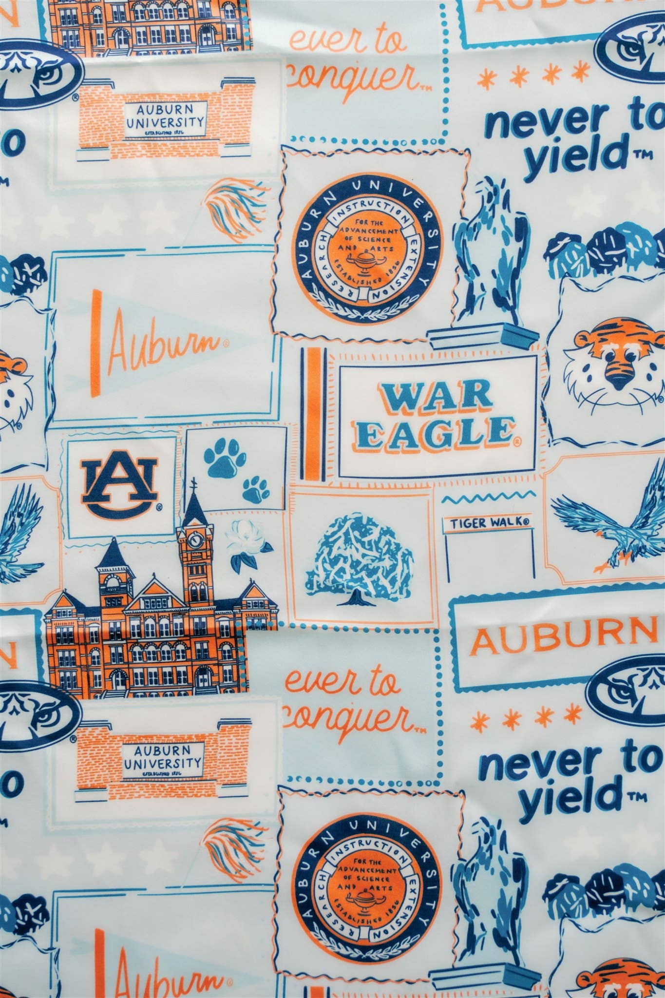 Auburn Tiger Pride Square Silk Scarf - The Pink Pineapple 850