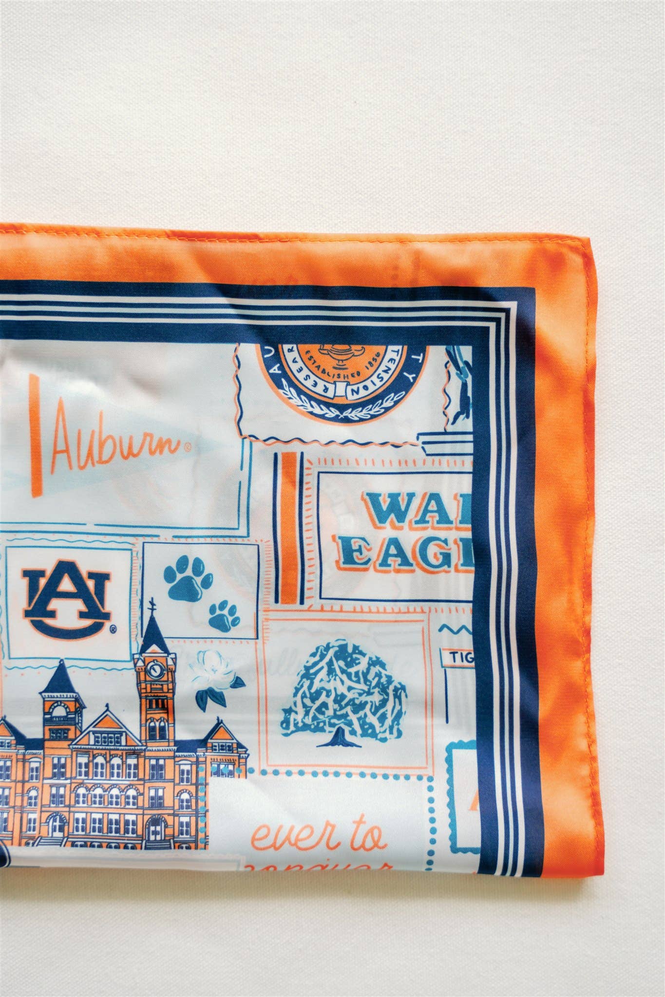 Auburn Tiger Pride Square Silk Scarf - The Pink Pineapple 850