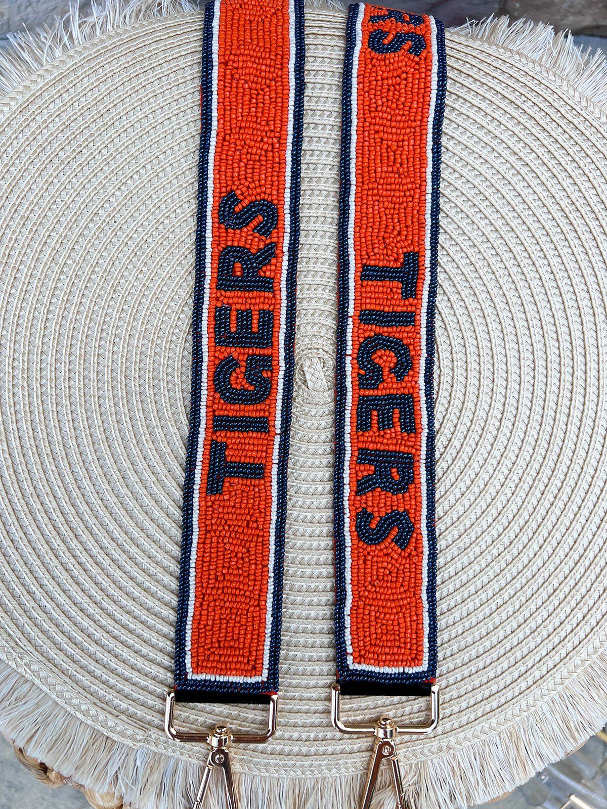Auburn Tigers Beaded Bag Strap - The Pink Pineapple 850