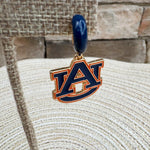 Auburn Tigers Enamel Logo Huggie Hoop Earrings in Navy - The Pink Pineapple 850
