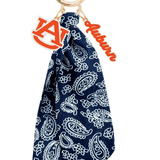 Auburn Tigers Logo Bandana Bag Charm - The Pink Pineapple 850