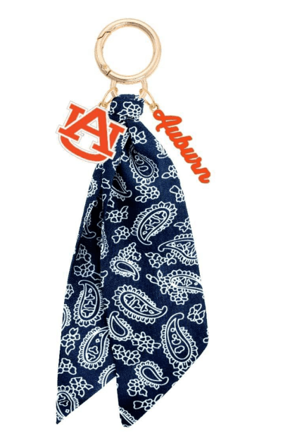 Auburn Tigers Logo Bandana Bag Charm - The Pink Pineapple 850