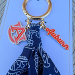 Auburn Tigers Logo Bandana Bag Charm - The Pink Pineapple 850