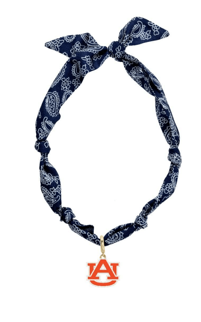 Auburn Tigers Logo Bandana Scarf Necklace - The Pink Pineapple 850