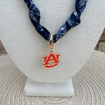 Auburn Tigers Logo Bandana Scarf Necklace - The Pink Pineapple 850