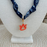 Auburn Tigers Logo Bandana Scarf Necklace - The Pink Pineapple 850