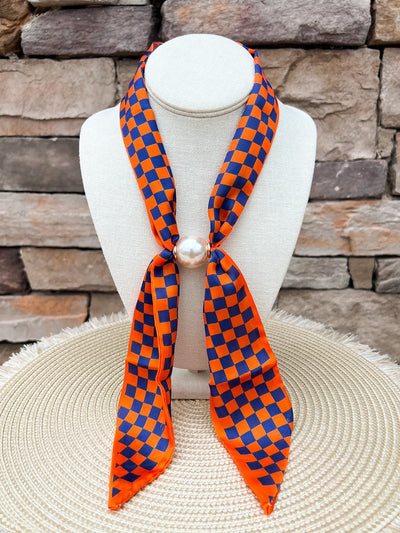 Auburn Tigers Magnetic Pearl Scarf Necklace - The Pink Pineapple 850
