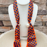 Auburn Tigers Magnetic Pearl Scarf Necklace - The Pink Pineapple 850