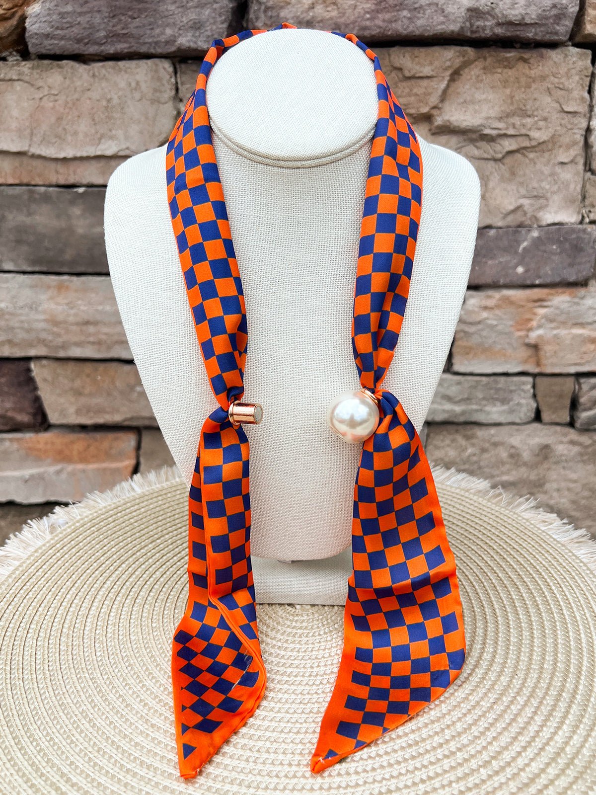 Auburn Tigers Magnetic Pearl Scarf Necklace - The Pink Pineapple 850