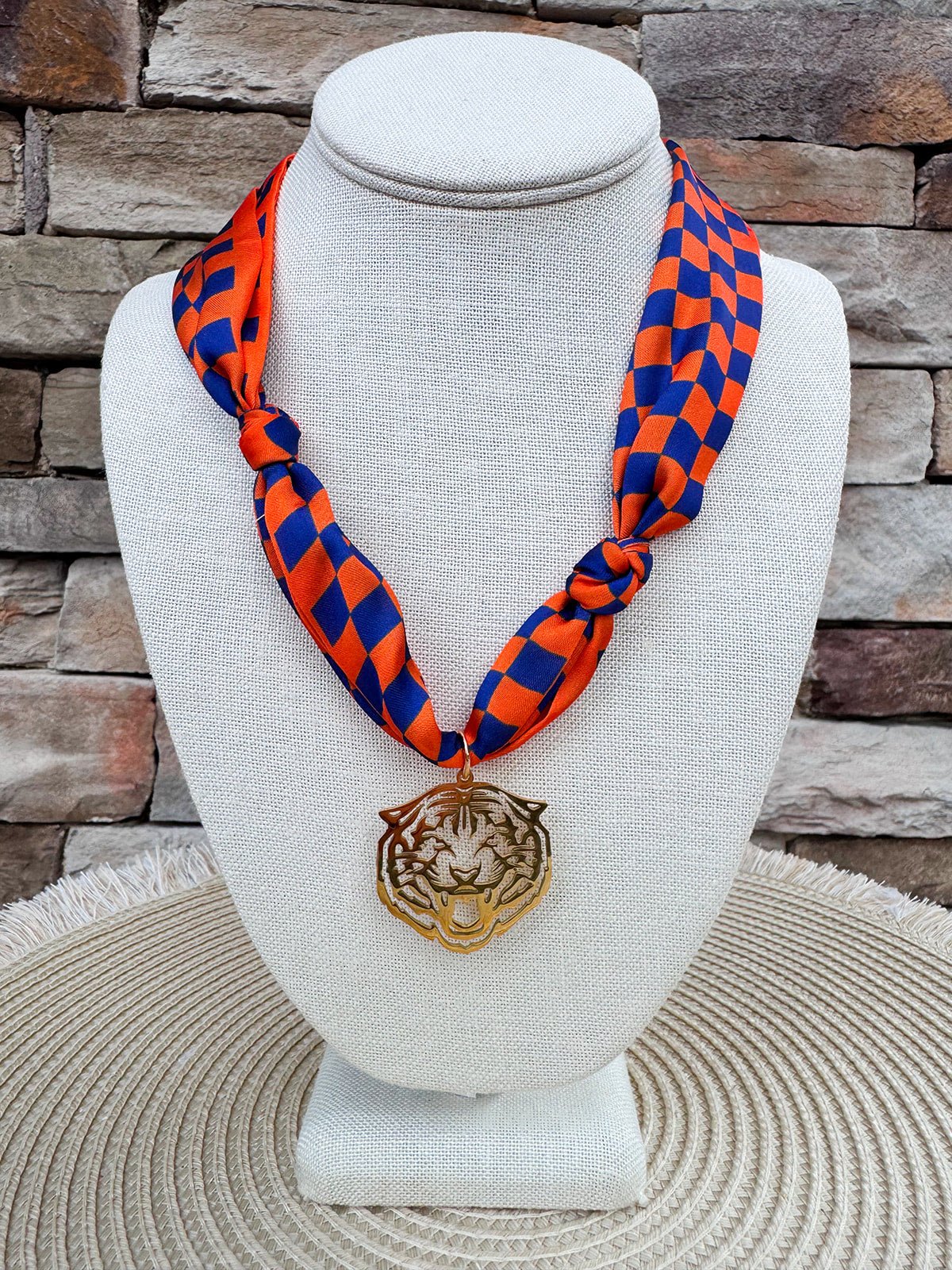 Auburn Tigers Scarf Necklace - The Pink Pineapple 850