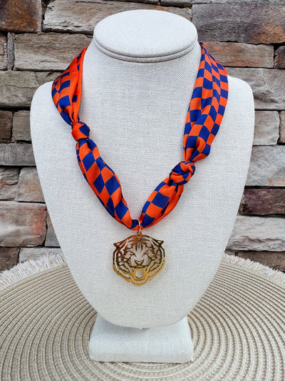Auburn Tigers Scarf Necklace - The Pink Pineapple 850