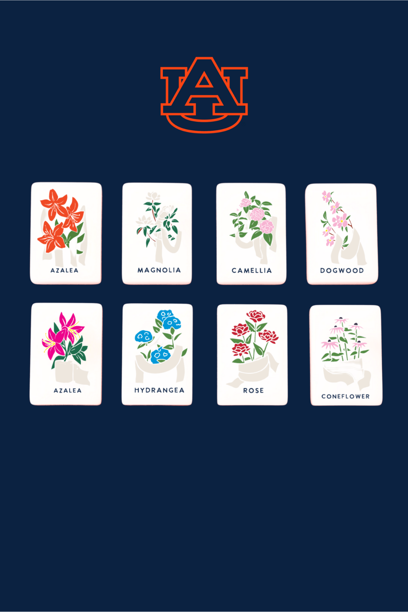 Auburn University® Mahjong Tiles - The Pink Pineapple 850