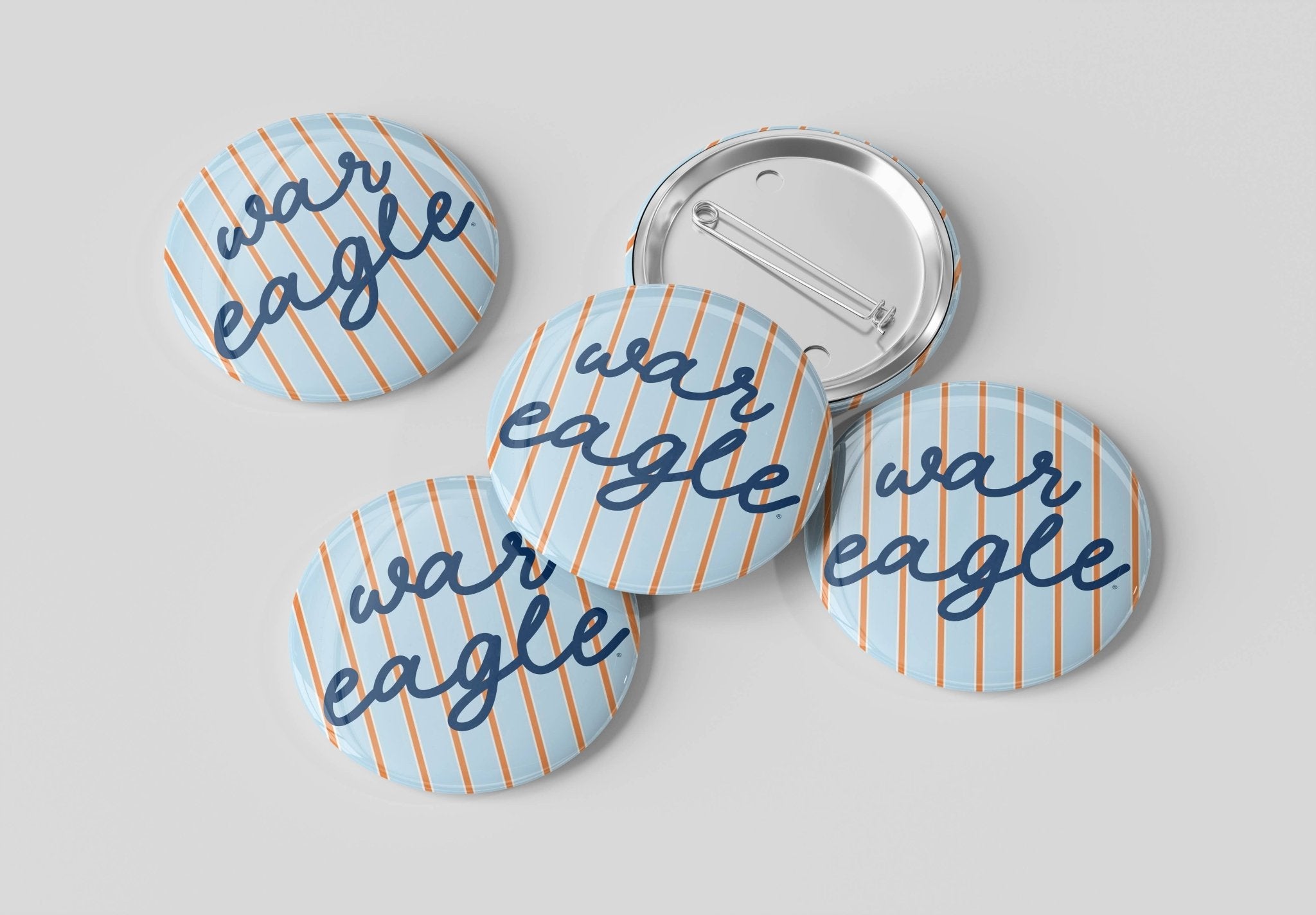 Auburn War Eagle Gameday Button - The Pink Pineapple 850