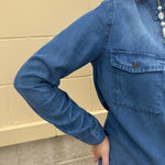 Autumn Breeze Chambray Button - Down - The Pink Pineapple 850