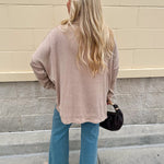 Autumn Ease Mock Turtleneck Top in Taupe - The Pink Pineapple 850