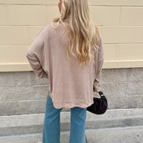 Autumn Ease Mock Turtleneck Top in Taupe - The Pink Pineapple 850