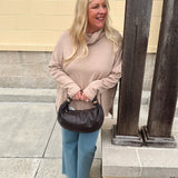 Autumn Ease Mock Turtleneck Top in Taupe - The Pink Pineapple 850