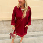 Autumn Elegance Shift Mini dress - The Pink Pineapple 850