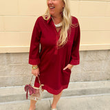 Autumn Elegance Shift Mini dress - The Pink Pineapple 850