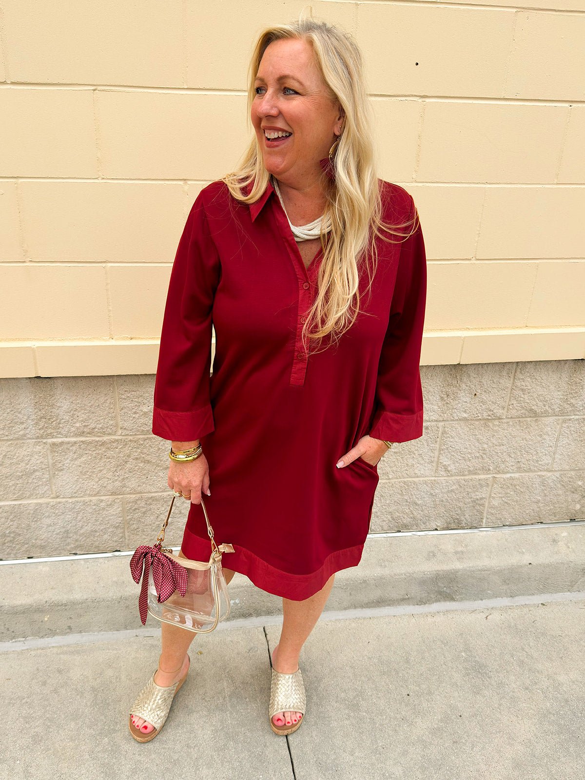 Autumn Elegance Shift Mini dress - The Pink Pineapple 850