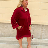 Autumn Elegance Shift Mini dress - The Pink Pineapple 850