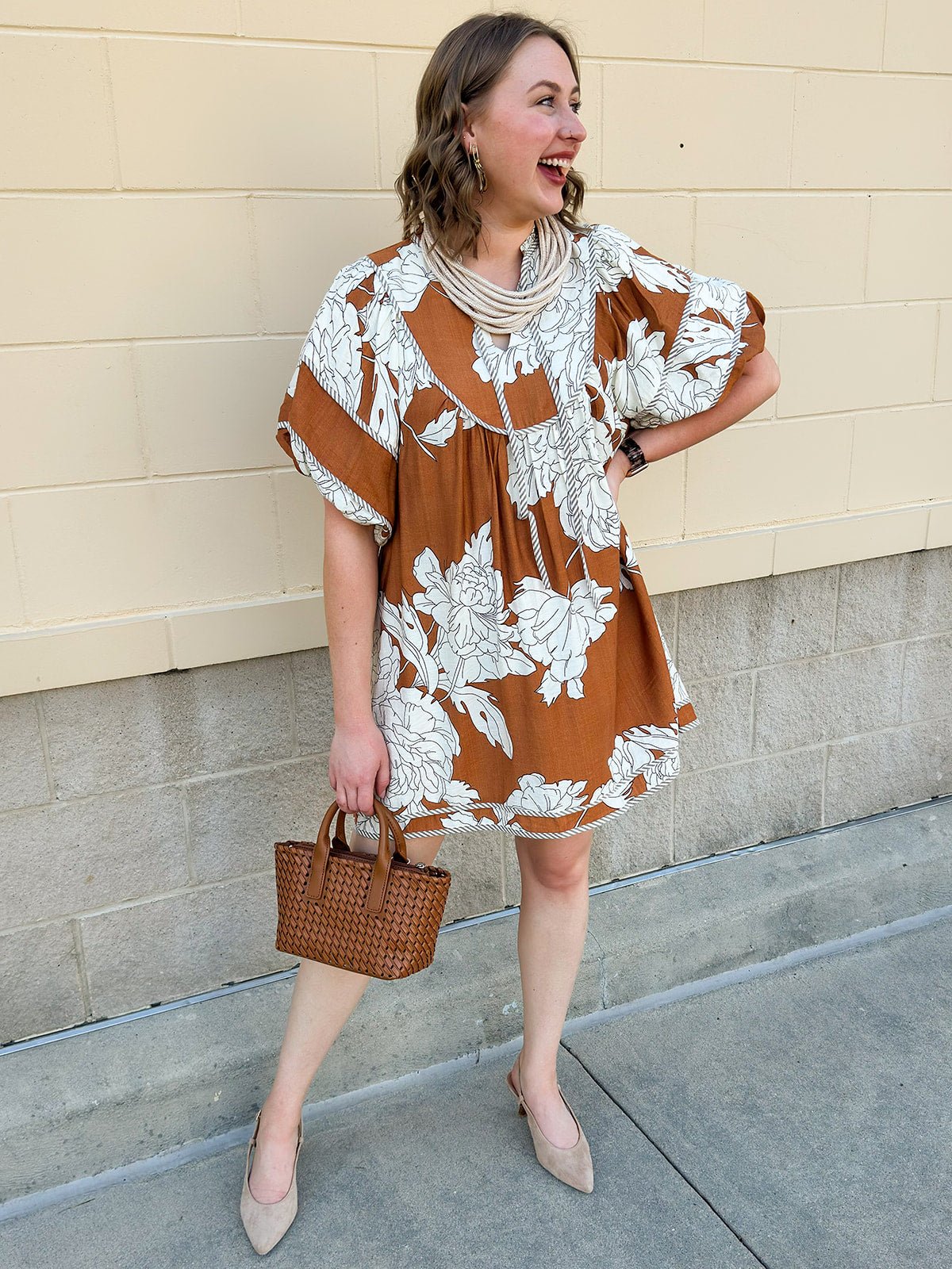 Autumn Garden Babydoll Dress - The Pink Pineapple 850