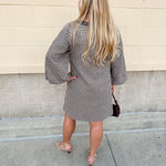 Autumn Herringbone Haven Mini Dress - The Pink Pineapple 850